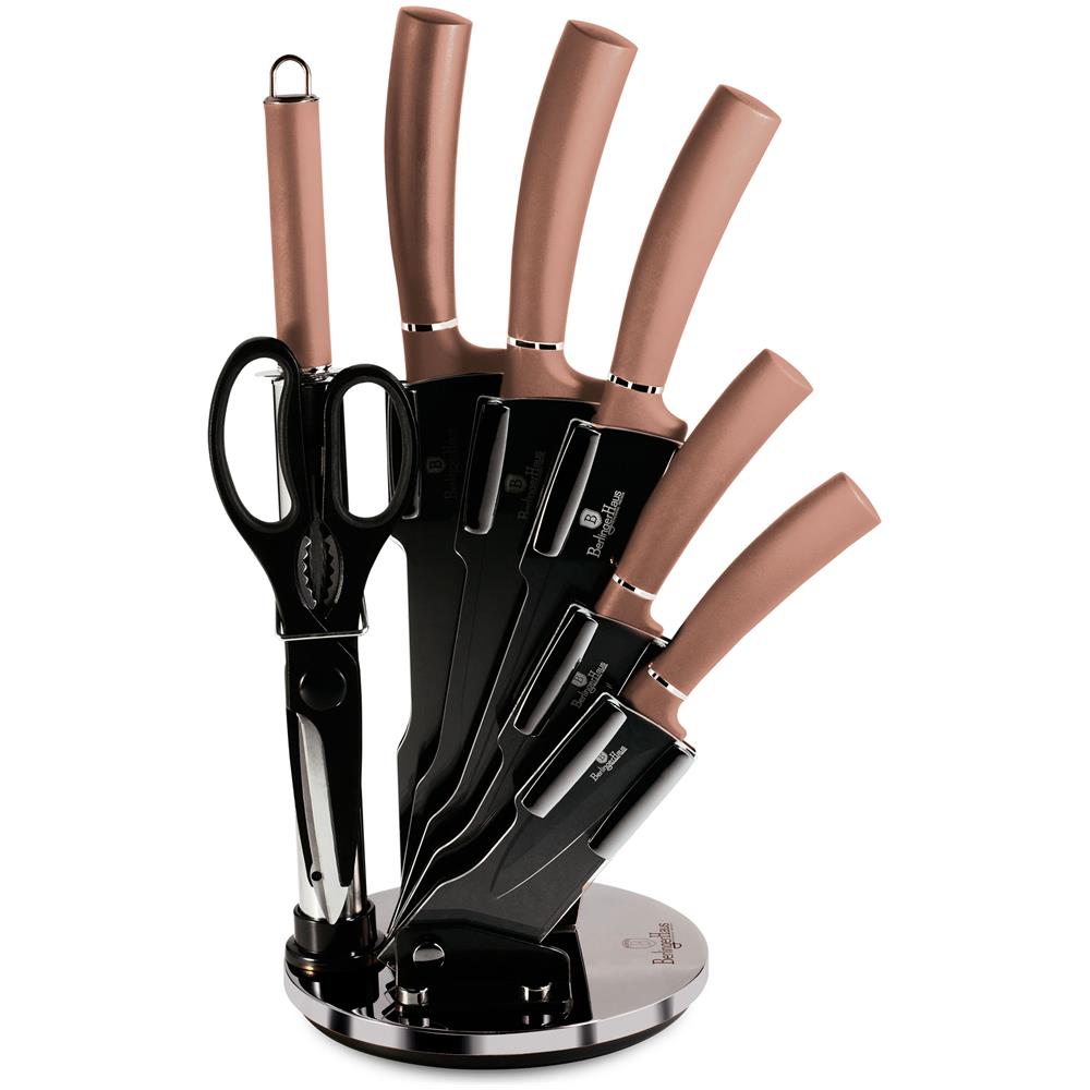 Rose Gold Set Di Coltelli Da Cucina Professionali Acciaio Inossidabile Coltello Da Cuoco Oro Rosa - Foto 1