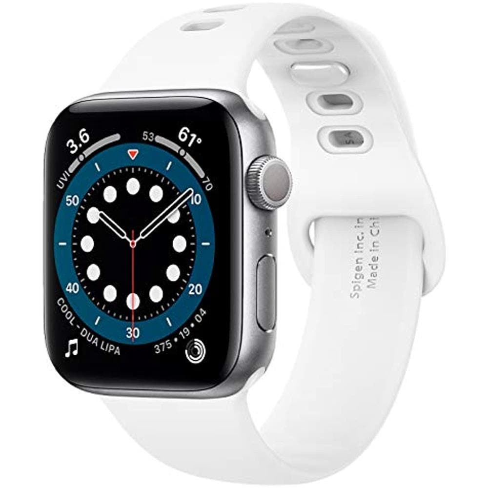 Silicone Fit Compatible Con Apple Watch Cinturino Per 44mm Serie 6 / se / 5/4 E 42mm Serie 3/2/1 - Bianco - Foto 1