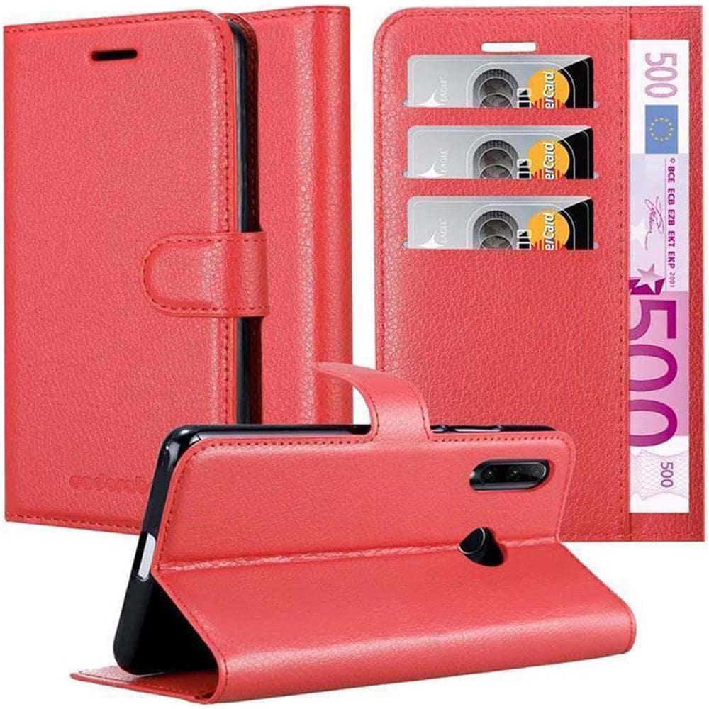 Custodia Compatibile Con Honor 20 Lite In Rosso Carminio - Coperchio Protettiva Con Chiusura Magnetica, Funzione Stand E Tasca Per Le Carte - Foto 1