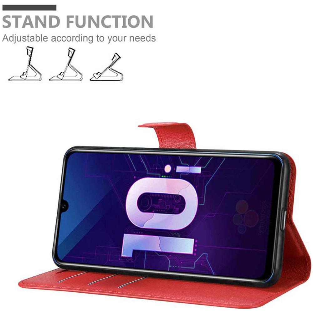 Custodia Compatibile Con Honor 20 Lite In Rosso Carminio - Coperchio Protettiva Con Chiusura Magnetica, Funzione Stand E Tasca Per Le Carte - Foto 2
