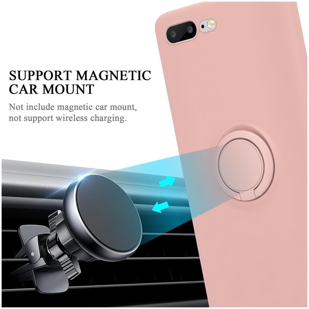 Cadorabo Custodia Compatibile Con Apple Iphone 8 Plus / 7 Plus / 7s Plus In Liquid Rosa - Coperchio Protettivo In Silicone Tpu Flessibile Con Anello - Foto 8
