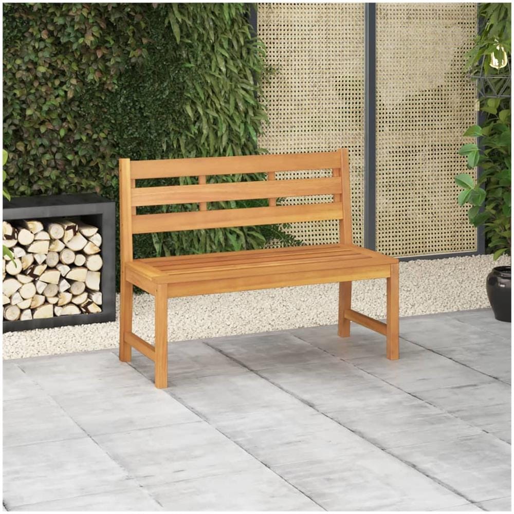 Panchina da Giardino 114 cm in Legno Massello di Teak - Foto 1
