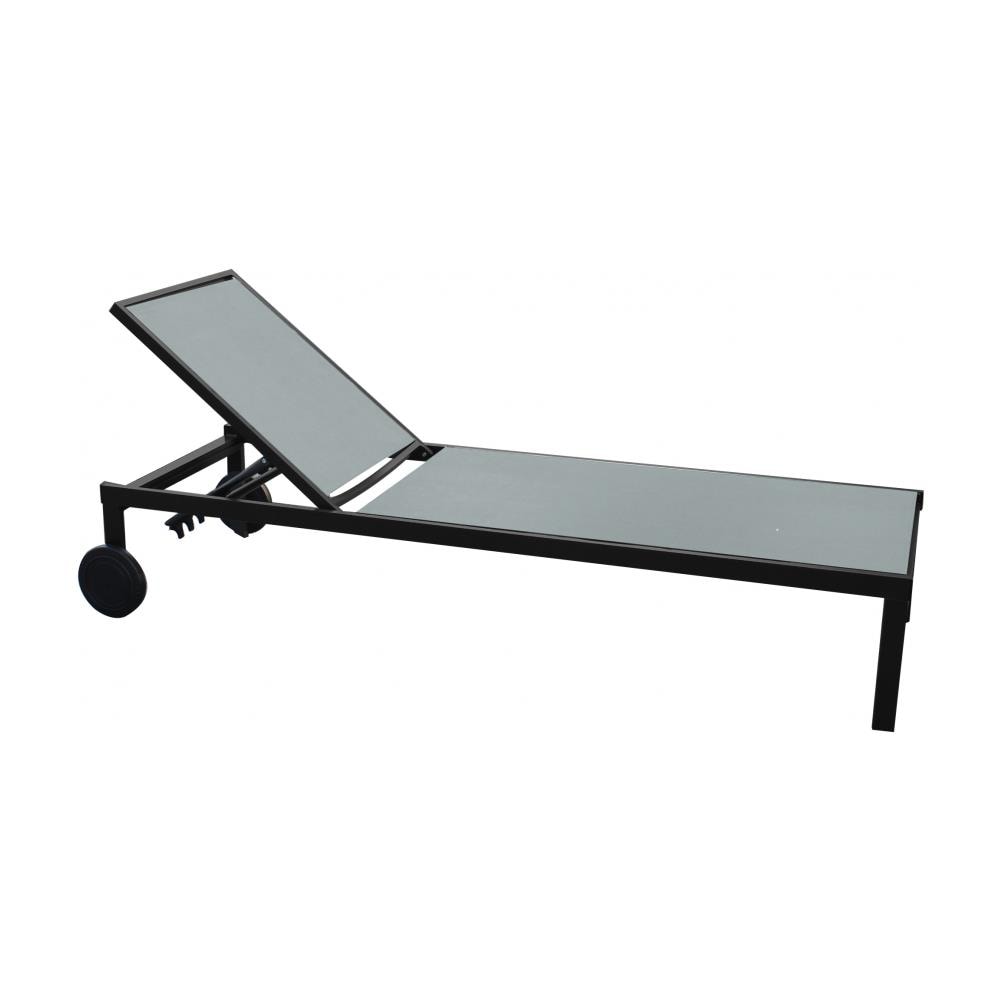 Sdraio Reclinabile In Alluminio E Textilene Grigio Cuba - Foto 1