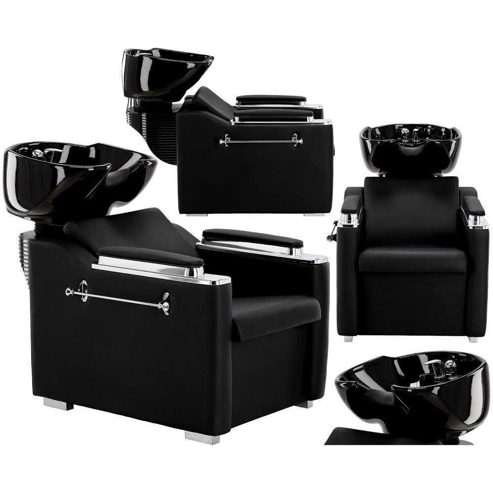 Lavatesta Lavaggio Per Parrucchieri / Barbieri Berlin Per Il Salone Da Parrucchiere /  Barbiere Vasca Mobile In Ceramica Miscelatore Doccetta - Foto 1