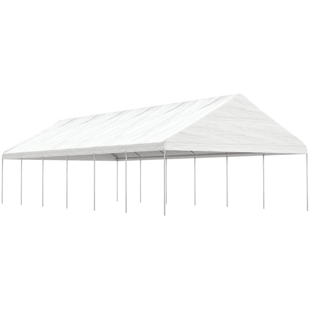 Gazebo Con Tetto Bianco 13,38x5,88x3,75 M In Polietilene - Foto 1
