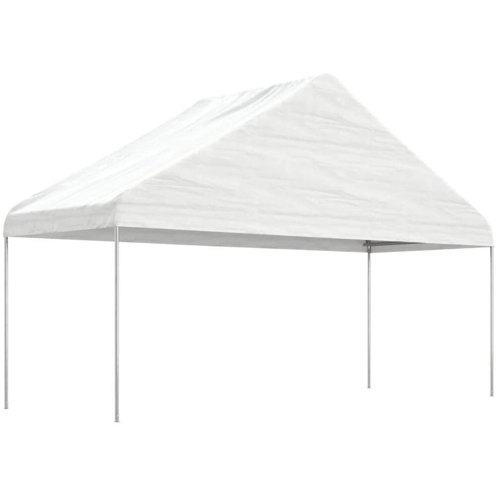 Gazebo Con Tetto Bianco 13,38x5,88x3,75 M In Polietilene - Foto 2