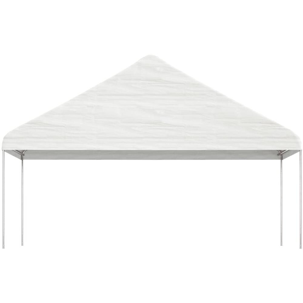Gazebo Con Tetto Bianco 13,38x5,88x3,75 M In Polietilene - Foto 3