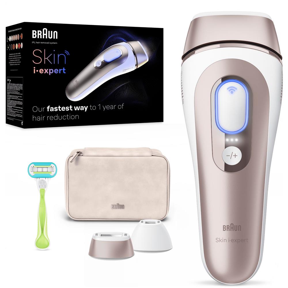 Epilatore Luce Pulsata Smart Skin I·Expert, Epilazione A Casa Tua, Custodia, Rasoio Donna Venus, 2 Testine, PL7147 - Foto 9