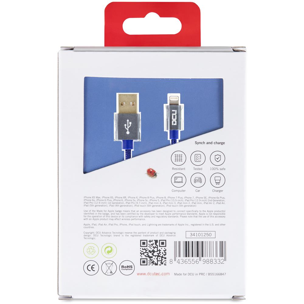 34101250 cavo Lightning 1 m Blu - Foto 3