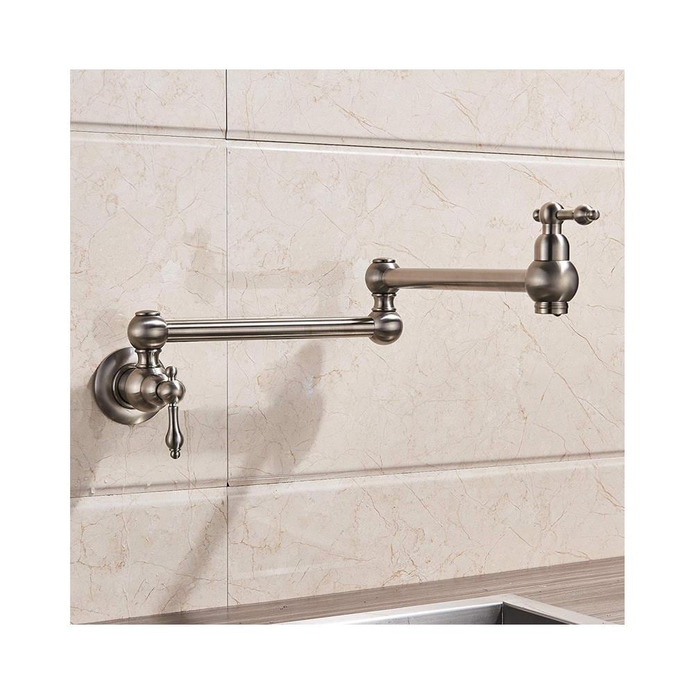 Rubinetto per lavello da cucina, Blackswan, tipo M243, per installazione sopra il lavello o il fornello, modello nichelato, misura 57 cm - Foto 4