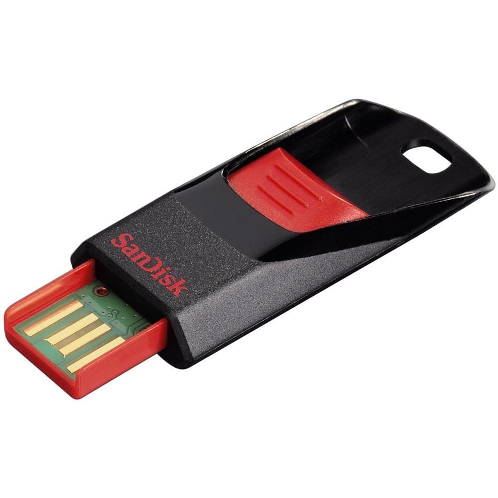 Chiavetta USB Cruzer Edge, 64 GB, USB 2.0, 128-bit AES, Slide, Nero, Rosso, SanDisk SecureAccess - Foto 9
