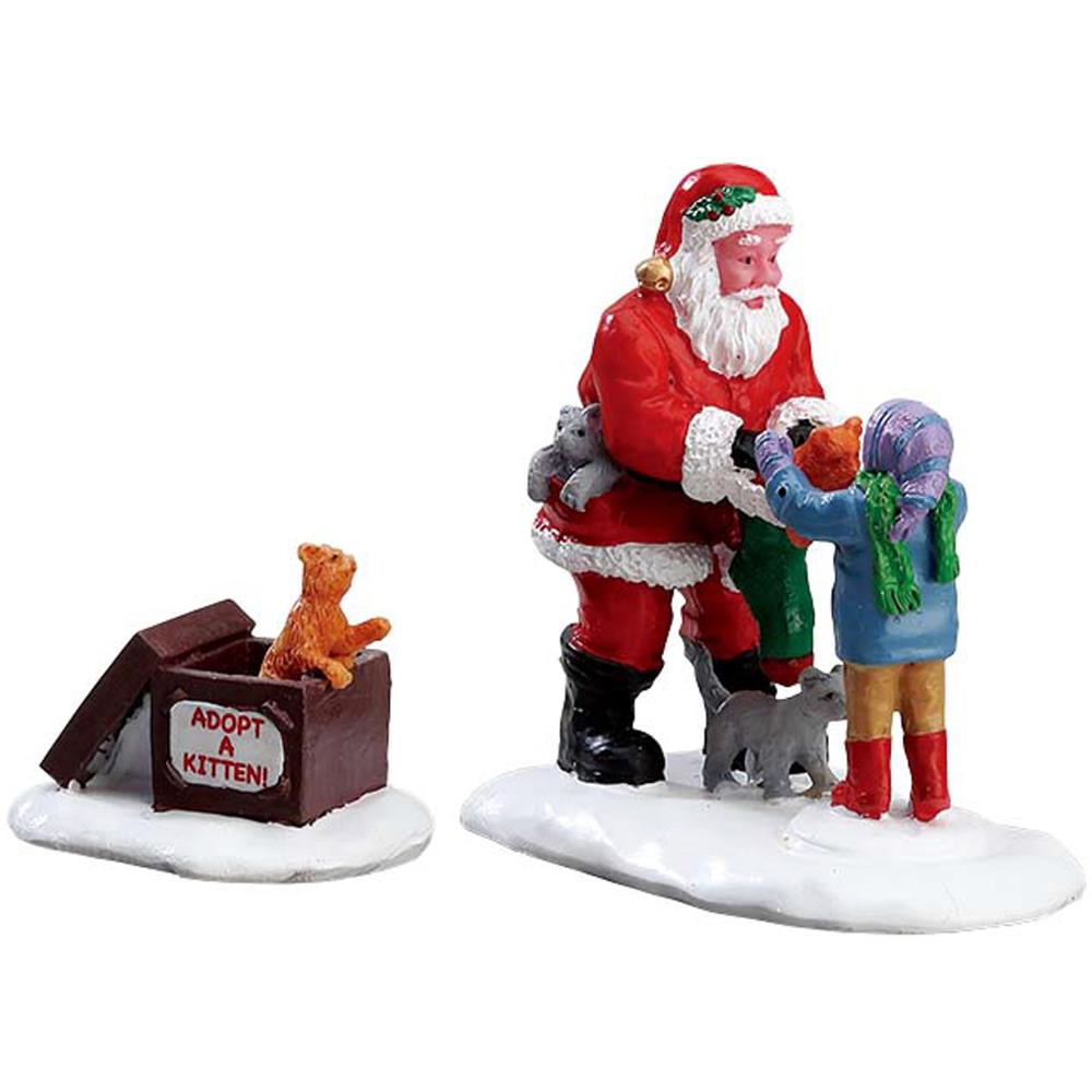 Babbo Natale Con Bimbi - Santa And Kittens, Set Da 2 - Foto 2