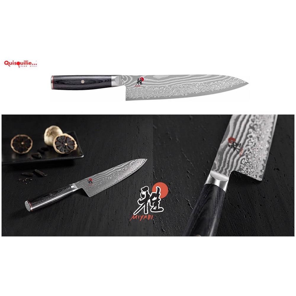 Coltello Da Cuoco Cm 24 Con Affilatura Simmetrica Serie 5000 Fcd Di - Foto 5