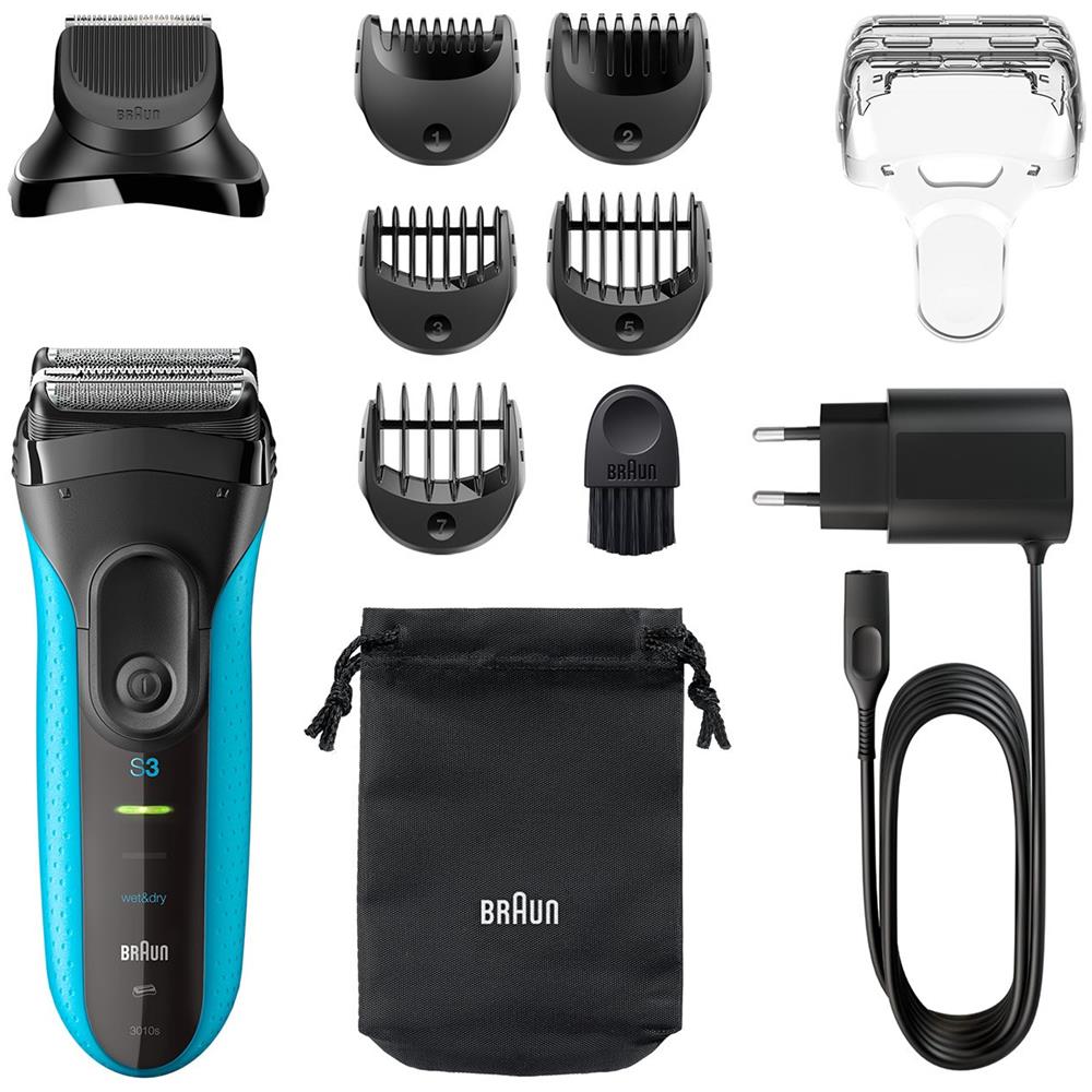 Series 3 Shave&Style 3010BT Wet & Dry Rasoio Elettrico Ricaricabile Colore Nero / Blu - Foto 2
