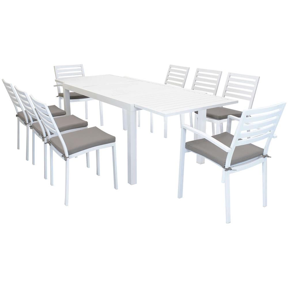 Dexter - Set Tavolo Da Giardino Allungabile 160/240 X 90 Compreso Di 6 Sedie E 2 Poltrone In Alluminio - Foto 1