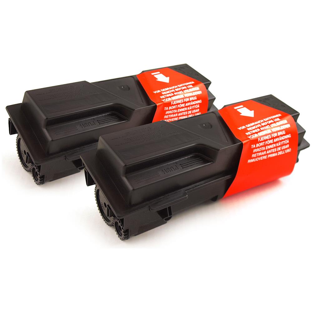 Toner Set, 2 Cartucce 2x 7200 Pagine Sostituisce Kyocera Tk-170, 1t02lz0nlc Toner Per Kyocera Ecosys P2135d, P2135dn, Fs1320d, Fs1370dn - Foto 1
