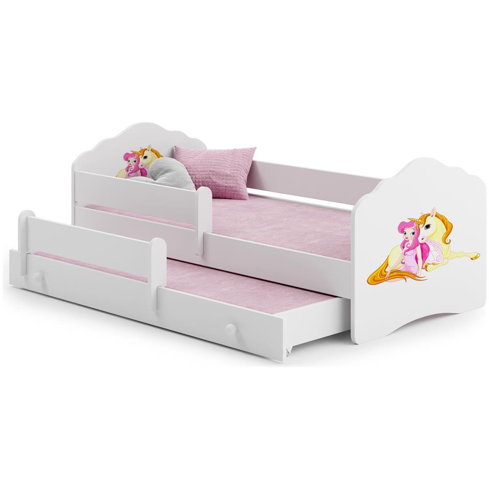 Fala Ii 160x80 Letto Matrimoniale Per Bambini Princess With Unicorn - Foto 1