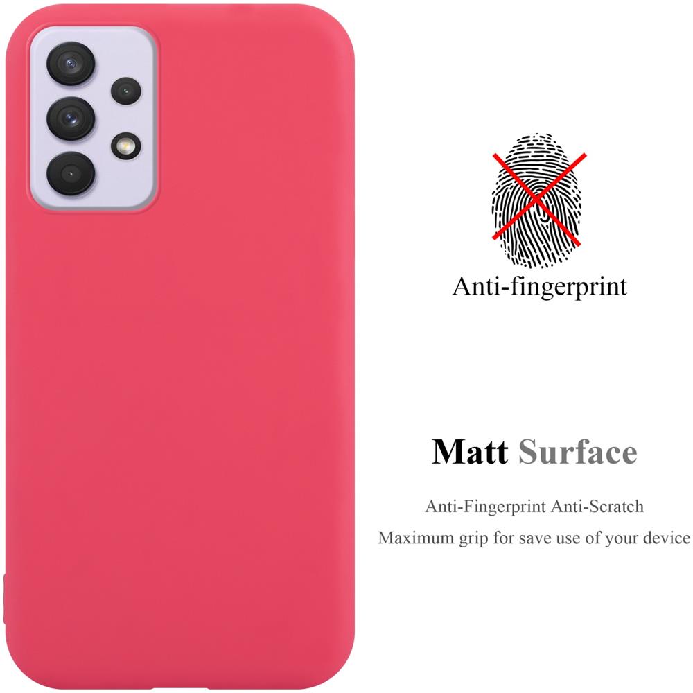 Custodia Compatibile Con Samsung Galaxy A33 5g In Candy Rosso - Coperchio Protettivo In Silicone Tpu Flessibile - Foto 2