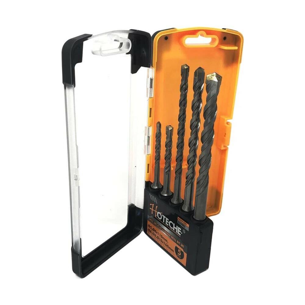 Kit 5 Punte Trapano Attacco Sds Plus 110 160 Mm Per Forare Pietra Muro Cemento - Foto 2