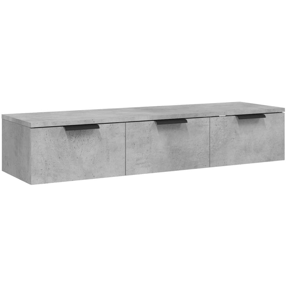 Armadietto A Muro Grigio Cemento 102x30x20 Cm Legno Multistrato - Foto 2
