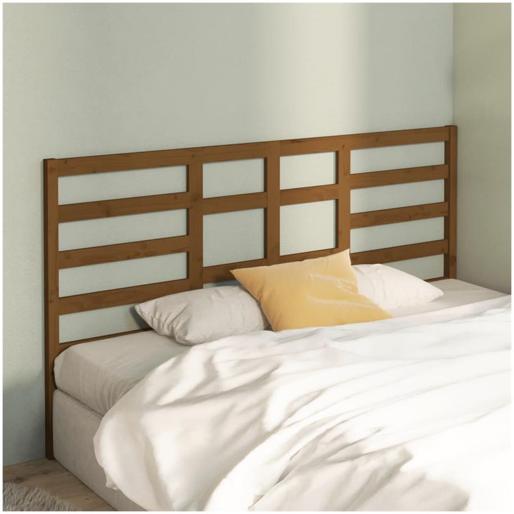 Testiera Per Letto Miele 206x4x104 Cm In Legno Massello Di Pino - Foto 3