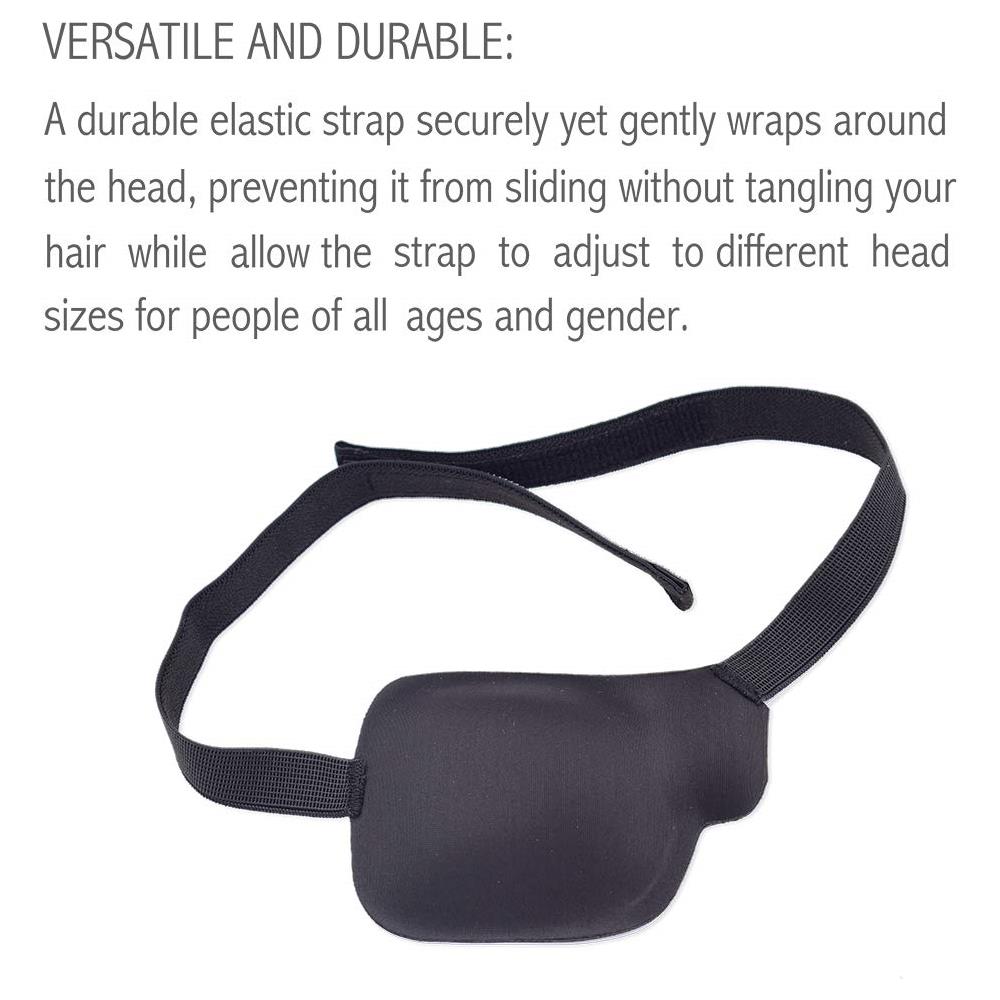 Mascherina 3d Per Occhio Destro Con Velcro Nero - Foto 2