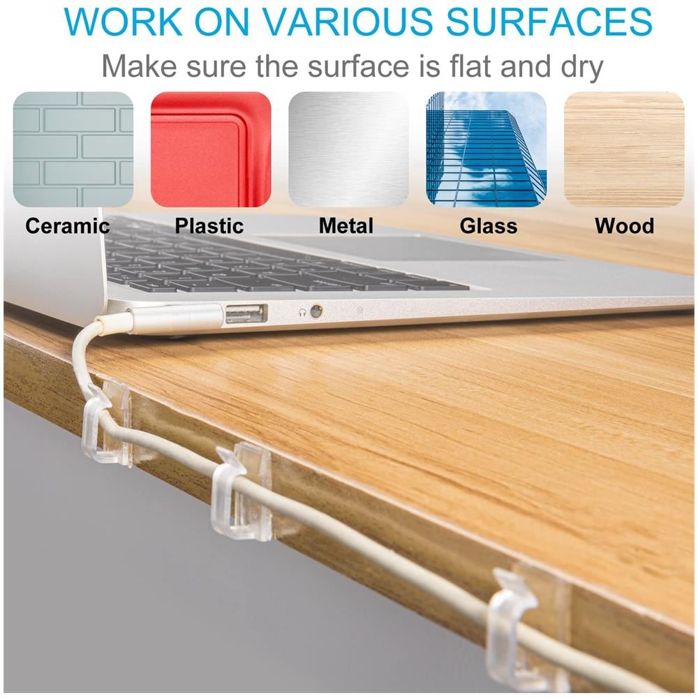 Fermacavo Autoadesivo Confezione Da 50 Transparent - Foto 2