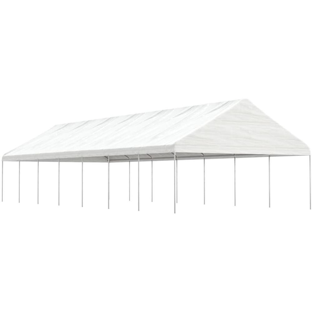 Gazebo Con Tetto Bianco 15,61x5,88x3,75 M In Polietilene - Foto 1