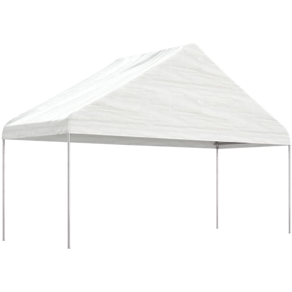 Gazebo Con Tetto Bianco 15,61x5,88x3,75 M In Polietilene - Foto 2