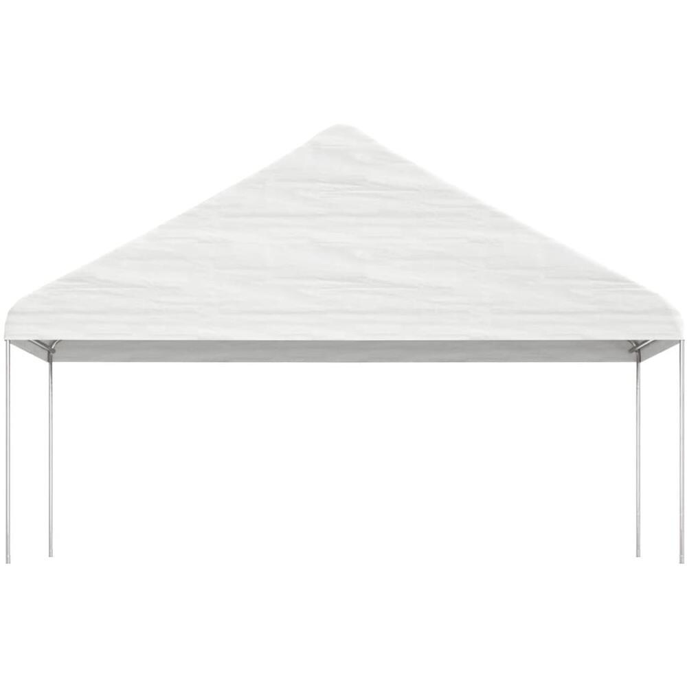 Gazebo Con Tetto Bianco 15,61x5,88x3,75 M In Polietilene - Foto 3