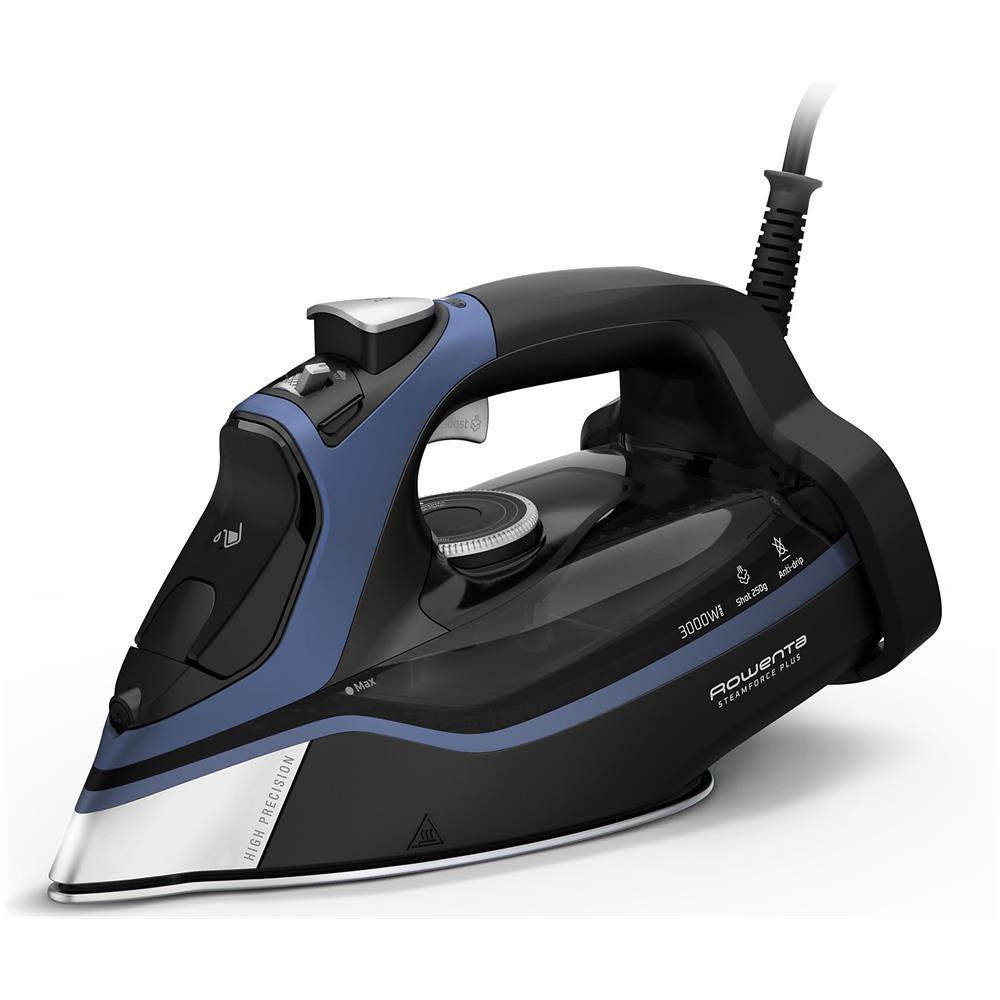 Steamforce Plus Ferro da Stiro a Secco e a Vapore DW9411 Capacità 0.35 Litri Potenza 3000 Watt Colore Nero/Blu - Foto 1