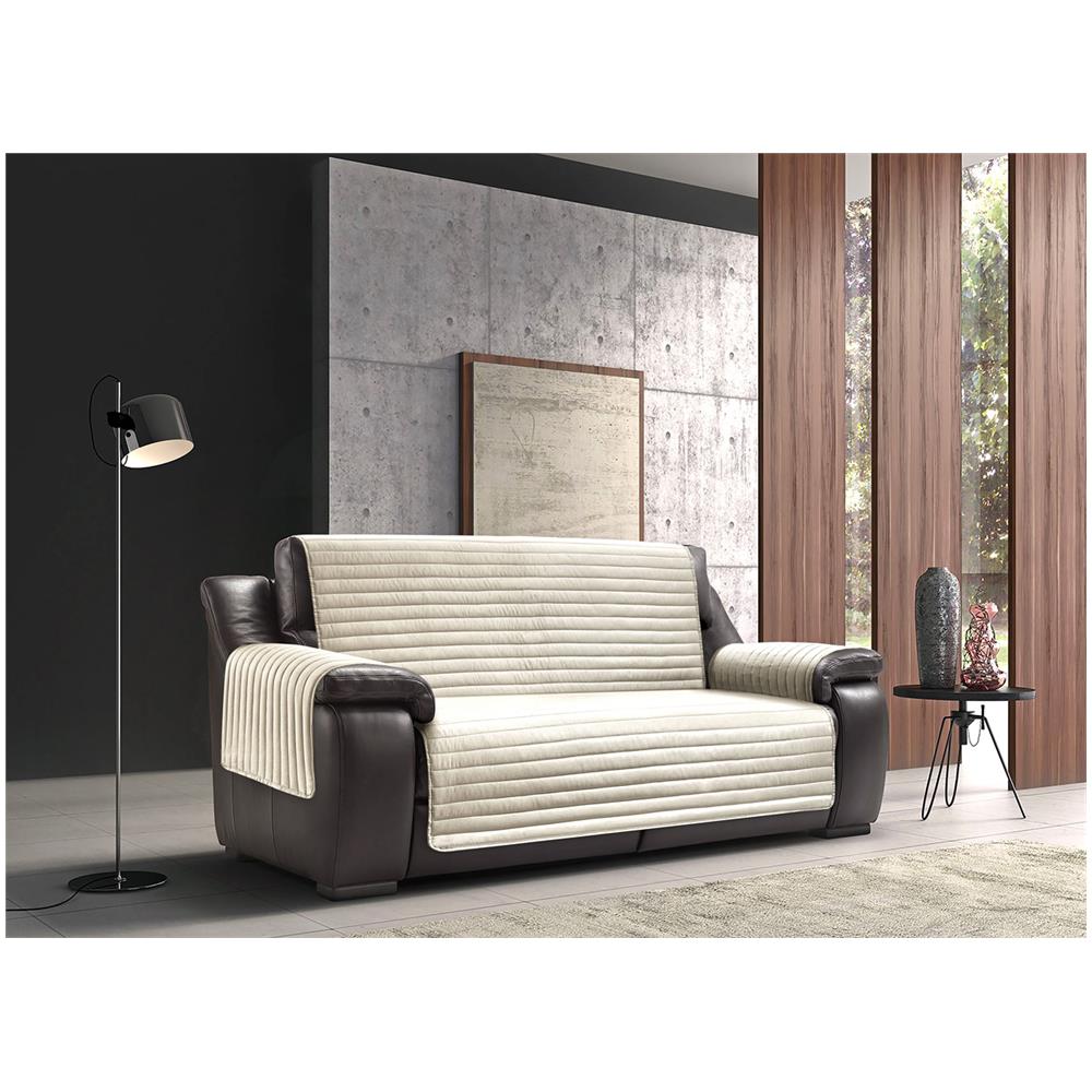 Copridivano poltrona Imbottito Trapuntato Antimacchia Sof&agrave; Cover Impermeabile Poltrona Marrone-Beige - Foto 2