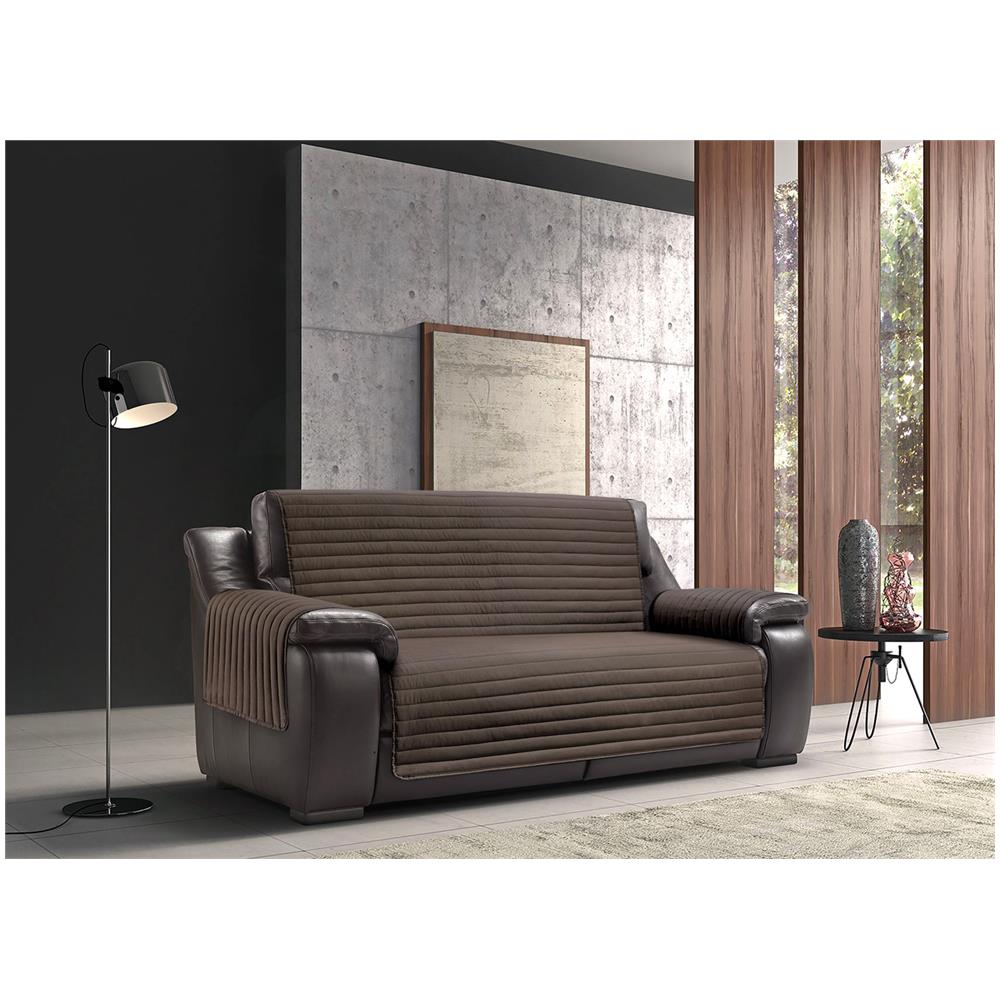 Copridivano poltrona Imbottito Trapuntato Antimacchia Sof&agrave; Cover Impermeabile Poltrona Marrone-Beige - Foto 1