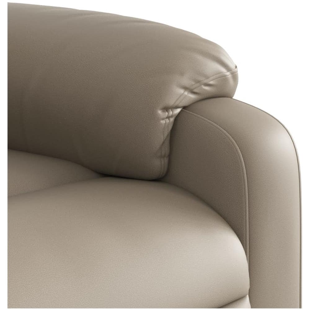 Poltrona Massaggiante Reclinabile Cappuccino In Similpelle - Foto 8