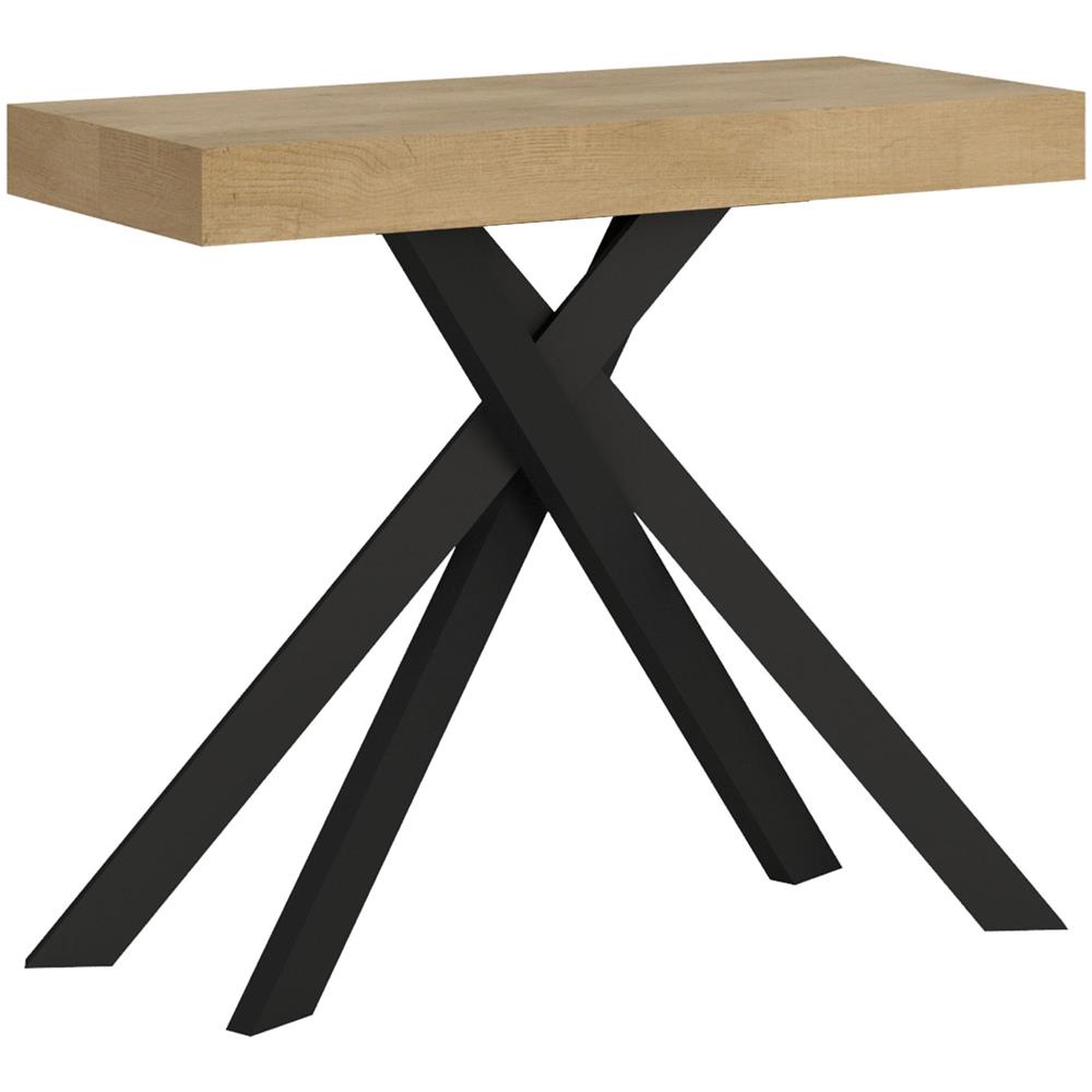 Consolle allungabile 90x40/196 cm Krack Small quercia natura gambe antracite - Foto 1