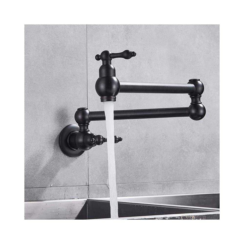 Rubinetto per lavello da cucina, Blackswan, tipo M242, per installazione sopra il lavello o il fornello, modello nero, misura 57 cm - Foto 2