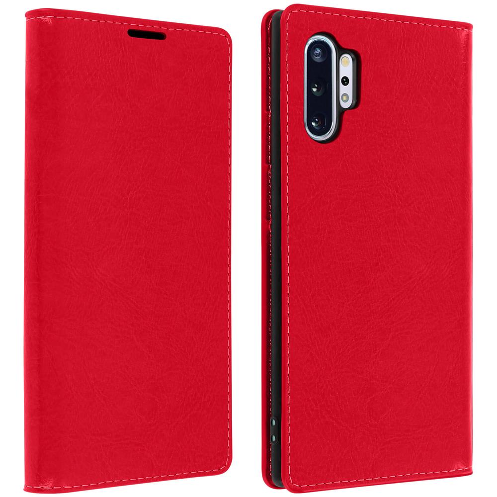 Custodia Samsung Galaxy Note 10 Pluspelle Portafoglio Funzione Stand - Rosso - Foto 1