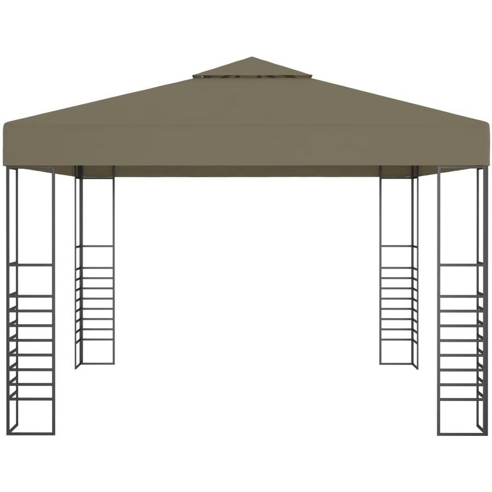 Gazebo da Giardino 3x3 m Grigio Talpa 180 g / m² - Foto 2