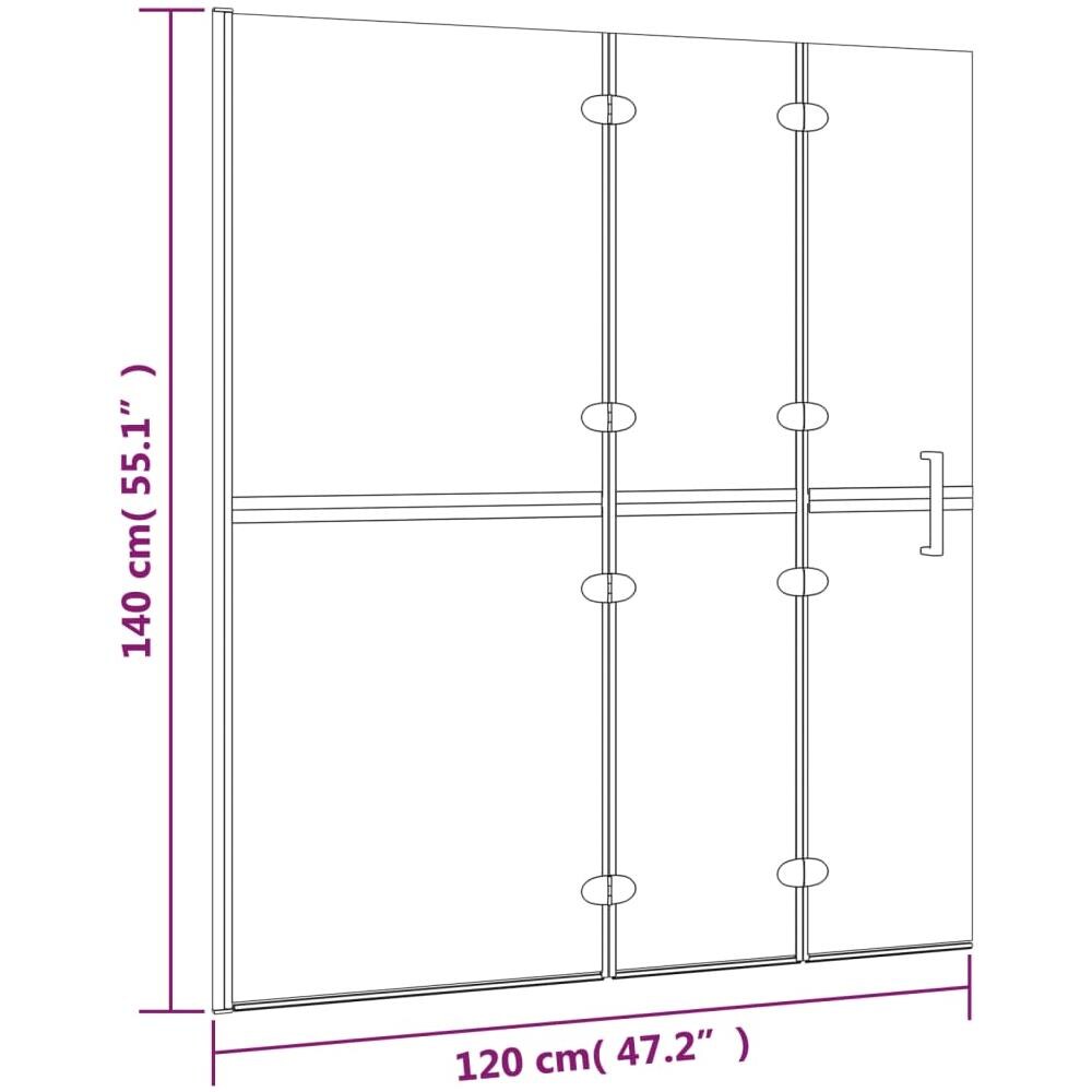 Pannello Doccia Pieghevole In Esg 120x140 Cm Bianco - Foto 6