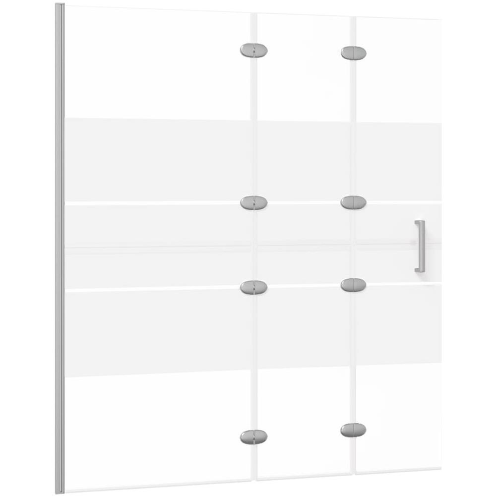 Pannello Doccia Pieghevole In Esg 120x140 Cm Bianco - Foto 1