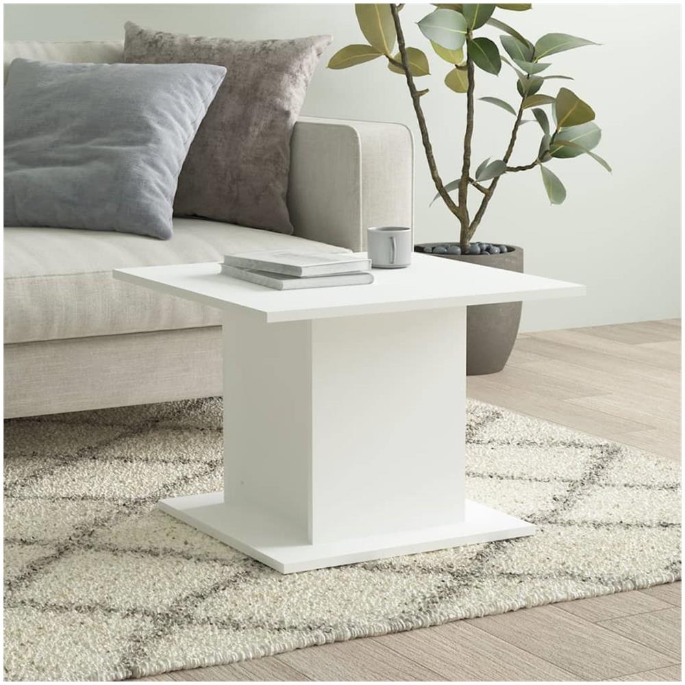 Tavolino da Salotto Bianco 55,5x55,5x40 cm in Truciolato - Foto 1