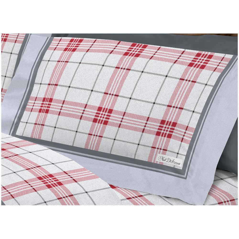 Completo Lenzuola Flanella 100% Cotone Disegno Torino A Quadri Rigato Singolo Grigio - Foto 6