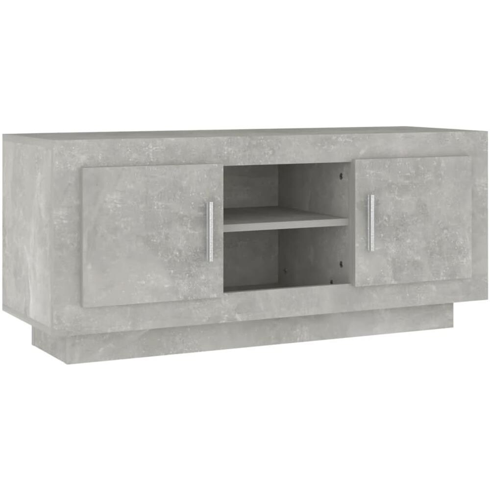 Mobile Porta Tv Grigio Cemento 102x35x45cm In Legno Multistrato - Foto 1