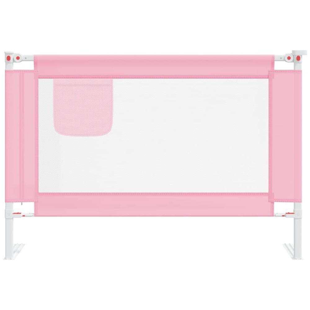 Sponda Letto di Sicurezza per Bambini Rosa 100x25cm in Tessuto - Foto 3