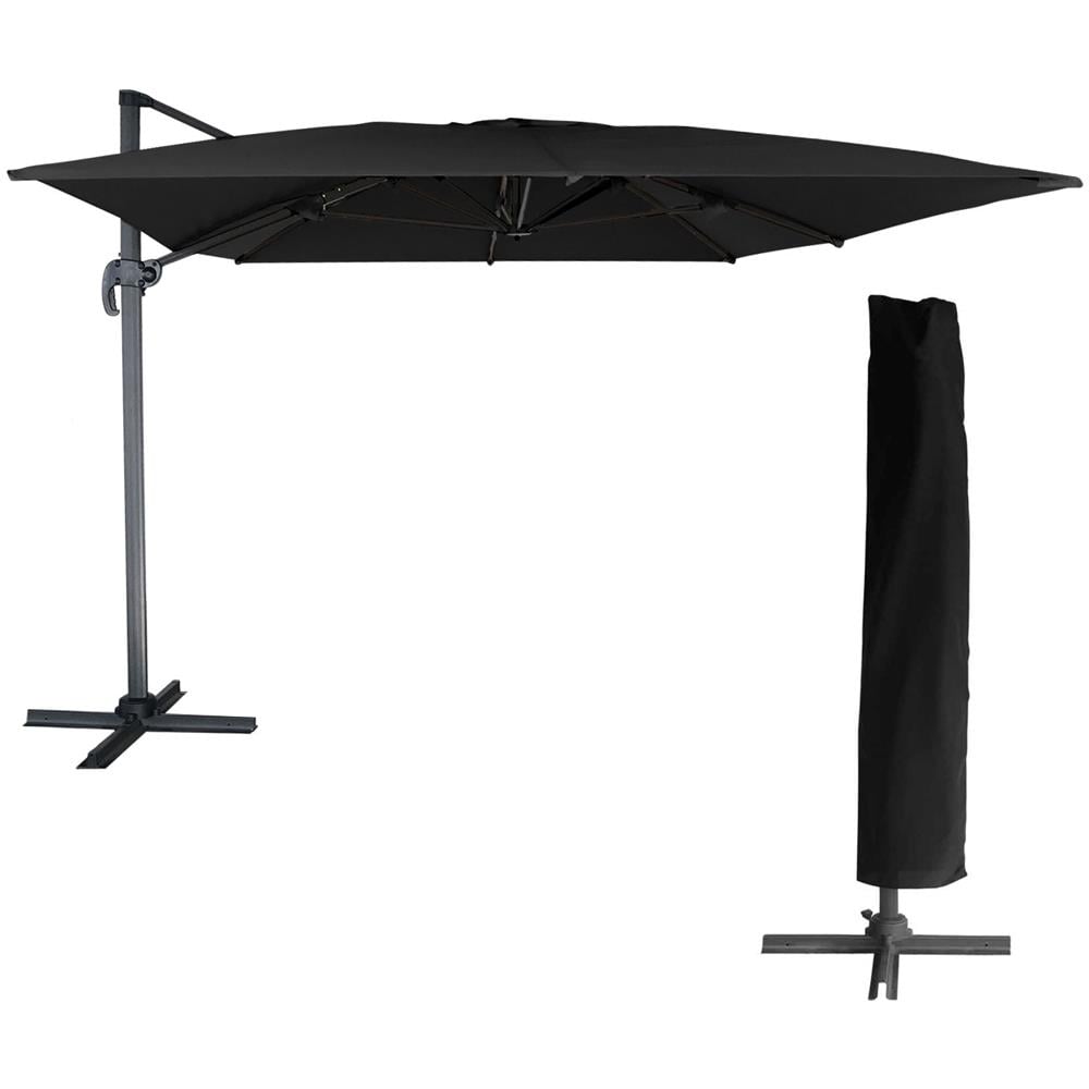 Ombrello Offset Molokai Rettangolare 3x4m Nero + Copertura - Foto 1