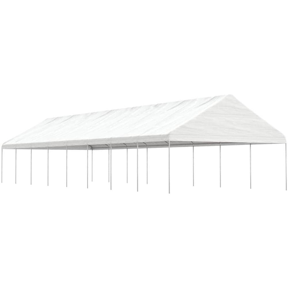 Gazebo Con Tetto Bianco 17,84x5,88x3,75 M In Polietilene - Foto 1