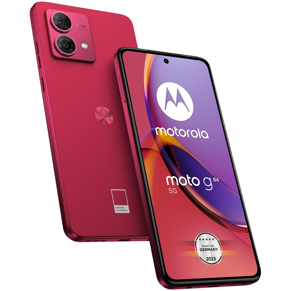 Moto G84 5G 256GB 12GB Ram 6.55" Doppia SIM Android 13 USB tipo-C 5000 mAh Vegan Cover Viva Magenta - Foto 1