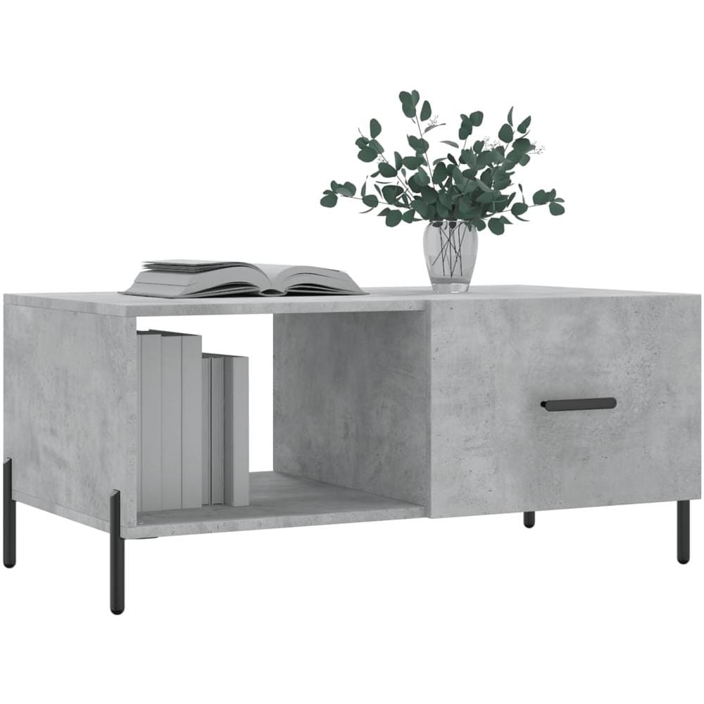 Tavolino Da Salotto Grigio Cemento 90x50x40cm Legno Multistrato - Foto 3