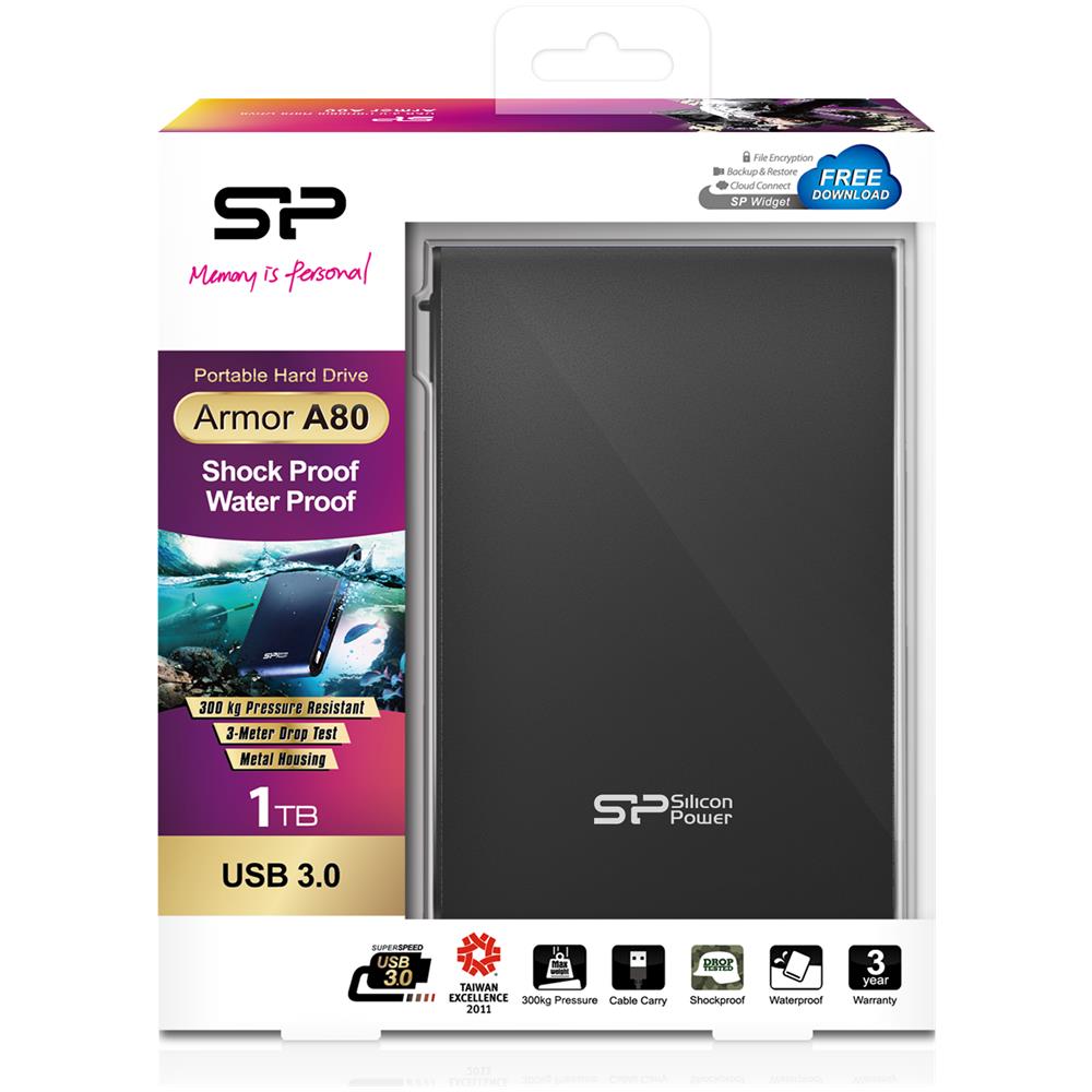 Armor A80 disco rigido esterno 1 TB Nero - Foto 4