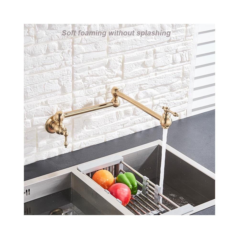 Miscelatore per lavello da cucina, Blackswan, tipo M241, per installazione sopra il lavello o il fornello, modello oro, misura 57 cm - Foto 4